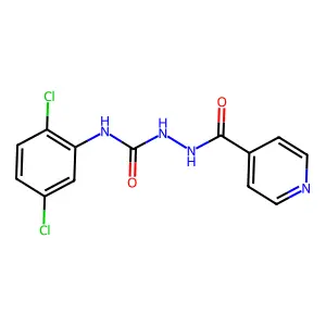 1-(2,5-dichlorophenyl)-3-(pyridine-4-carbonylamino)urea structure