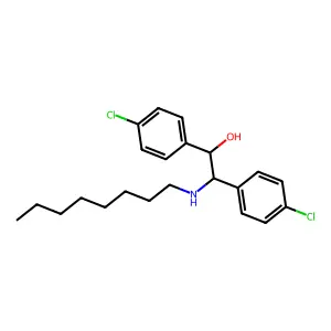 1,2-bis(4-chlorophenyl)-2-(octylamino)ethanol structure