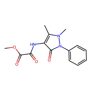 Acetic acid, ((2,3-dihydro-1,5-dimethyl-3-oxo-2-phenyl-1H-pyrazol-4-yl)amino)oxo-, methyl ester structure