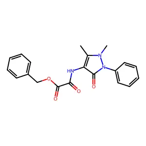 benzyl 2-[(1,5-dimethyl-3-oxo-2-phenylpyrazol-4-yl)amino]-2-oxoacetate structure