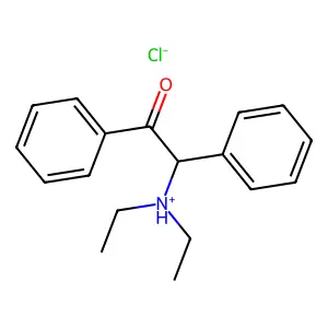 ACETOPHENONE, 2-DIETHYLAMINO-2-PHENYL-, HYDROCHLORIDE structure