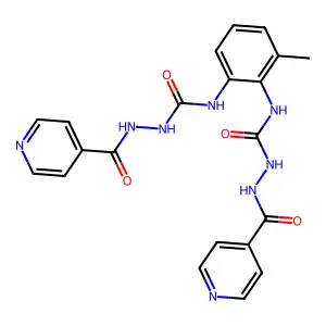 1-[2-methyl-6-[(pyridine-4-carbonylamino)carbamoylamino]phenyl]-3-(pyridine-4-carbonylamino)urea structure