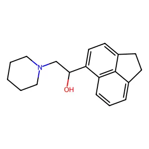 1-(1,2-dihydroacenaphthylen-5-yl)-2-piperidin-1-ylethanol structure