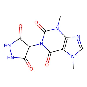 1-(3,5-dioxopyrazolidin-4-yl)-3,7-dimethylpurine-2,6-dione structure