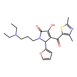 1-[3-(diethylamino)propyl]-3-(2,4-dimethyl-1,3-thiazole-5-carbonyl)-2-(furan-2-yl)-4-hydroxy-2H-pyrrol-5-one structure