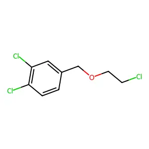 1,2-dichloro-4-(2-chloroethoxymethyl)benzene structure