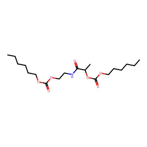 [1-(2-hexoxycarbonyloxyethylamino)-1-oxopropan-2-yl] hexyl carbonate structure