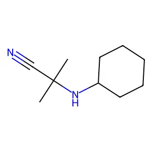 2-(cyclohexylamino)-2-methylpropanenitrile structure