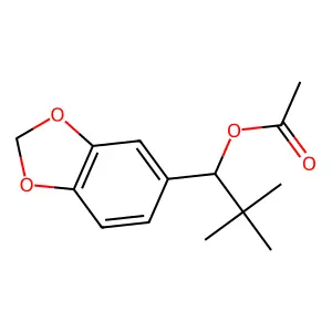[1-(1,3-benzodioxol-5-yl)-2,2-dimethylpropyl] acetate structure