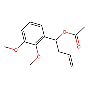 1-(2,3-dimethoxyphenyl)but-3-enyl acetate structure