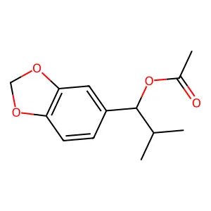 [1-(1,3-benzodioxol-5-yl)-2-methylpropyl] acetate structure