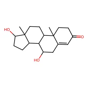 (7R,8R,9S,10R,13S,14S,17S)-7,17-dihydroxy-10,13-dimethyl-1,2,6,7,8,9,11,12,14,15,16,17-dodecahydrocyclopenta[a]phenanthren-3-one structure