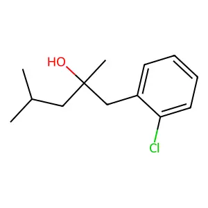 1-(2-chlorophenyl)-2,4-dimethylpentan-2-ol structure