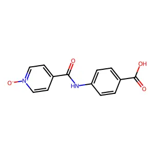BENZOIC ACID, 3-((4-PYRIDINYLCARBONYL)AMINO)-, N-OXIDE structure
