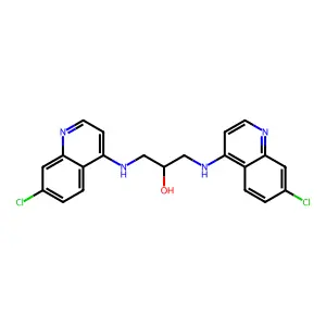 1,3-bis[(7-chloroquinolin-4-yl)amino]propan-2-ol structure