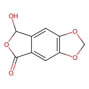 12-hydroxy-4,6,11-trioxatricyclo[7.3.0.0,3,7]dodeca-1,3(7),8-trien-10-one structure