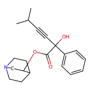alpha-(3-Methyl-1-butynyl)mandelic acid 3-quinuclidinyl ester structure