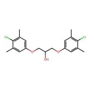 1,3-bis(4-chloro-3,5-dimethylphenoxy)propan-2-ol structure