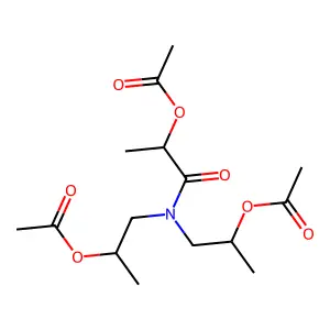1-[2-acetyloxypropanoyl(2-acetyloxypropyl)amino]propan-2-yl acetate structure