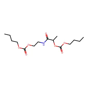 [1-(2-butoxycarbonyloxyethylamino)-1-oxopropan-2-yl] butyl carbonate structure