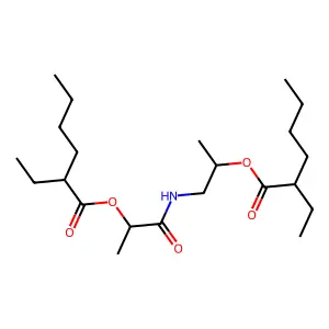 1-[2-(2-ethylhexanoyloxy)propanoylamino]propan-2-yl 2-ethylhexanoate structure