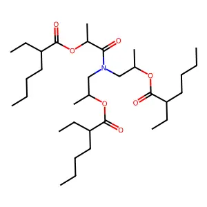 1-[2-(2-ethylhexanoyloxy)propanoyl-[2-(2-ethylhexanoyloxy)propyl]amino]propan-2-yl 2-ethylhexanoate structure