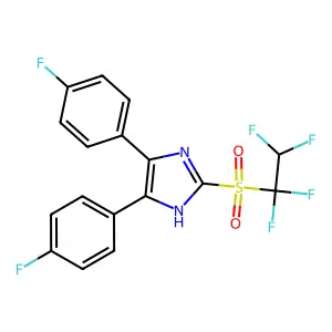 4,5-bis(4-fluorophenyl)-2-(1,1,2,2-tetrafluoroethylsulfonyl)-1H-imidazole structure