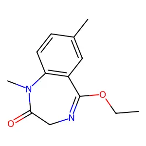 1,7-Dimethyl-5-ethoxy-3H-1,4-benzodiazepin-2(1H)-one structure