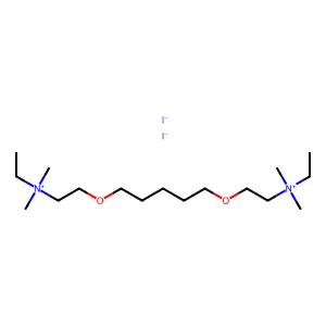 (N,N'-Pentamethylenedioxydiethylene)bis(dimethylethylammonium iodide) structure