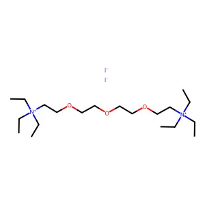 (N,N'-Oxydiethylenedioxydiethylene)bis(triethylammonium iodide) structure