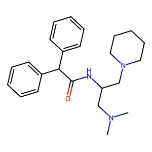 N-(1-((Dimethylamino)methyl)-2-(1-piperidinyl)ethyl)-alpha-phenylbenzeneacetamide structure