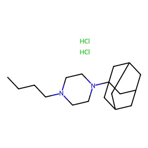 Piperazine, 1-(1-adamantyl)-4-butyl-, dihydrochloride structure