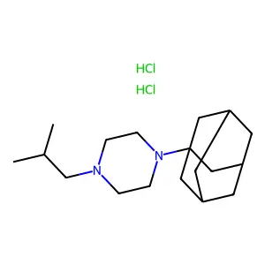 Piperazine, 1-(1-adamantyl)-4-isobutyl-, dihydrochloride structure