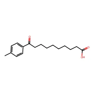 10-(4-methylphenyl)-10-oxodecanoic acid structure