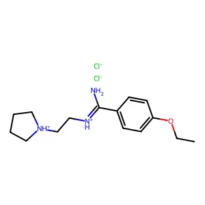 Benzenecarboximidamide, 4-ethoxy-N-(2-(1-pyrrolidinyl)ethyl)-,dihydrochloride structure
