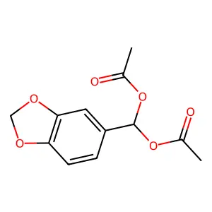 1,3-benzodioxol-5-ylmethanediyl diacetate structure