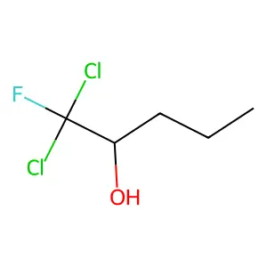 1,1-dichloro-1-fluoropentan-2-ol structure
