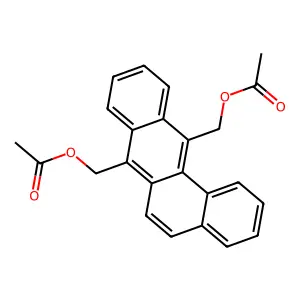 [12-(acetyloxymethyl)benzo[a]anthracen-7-yl]methyl acetate structure
