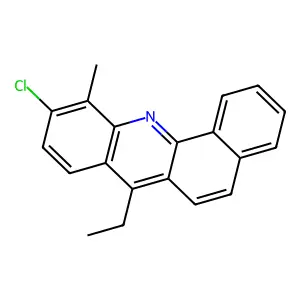 10-chloro-7-ethyl-11-methylbenzo[c]acridine structure