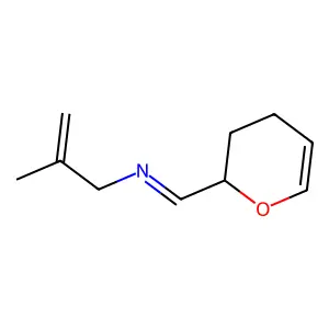1-(3,4-dihydro-2H-pyran-2-yl)-N-(2-methylprop-2-enyl)methanimine structure