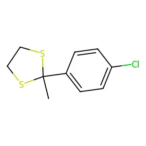 2-(4-chlorophenyl)-2-methyl-1,3-dithiolane structure