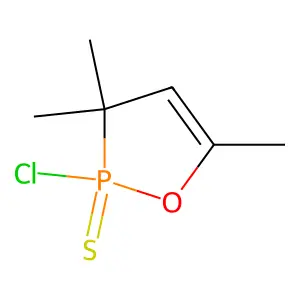 1,2-Oxaphosphole, 2-chloro-2,3-dihydro-3,3,5-trimethyl-, 2-sulfide structure