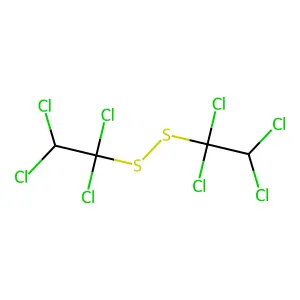 1,1,2,2-tetrachloro-1-(1,1,2,2-tetrachloroethyldisulfanyl)ethane structure
