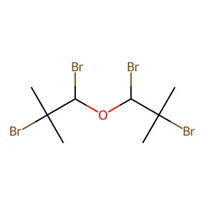 1,2-dibromo-1-(1,2-dibromo-2-methylpropoxy)-2-methylpropane structure