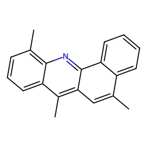 BENZ(c)ACRIDINE, 5,7,11-TRIMETHYL- structure