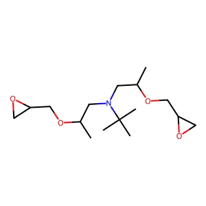 2-methyl-N,N-bis[2-(oxiran-2-ylmethoxy)propyl]propan-2-amine structure