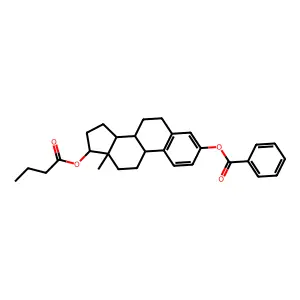 Estradiol-3-benzoate-17-butyrate structure