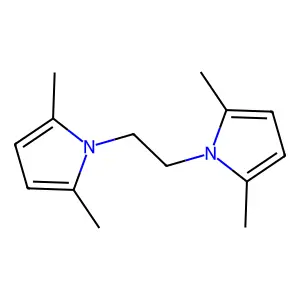 1,2-Bis(2,5-dimethyl-1H-pyrrol-1-yl)ethane structure
