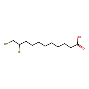 10,11-dibromoundecanoic acid structure