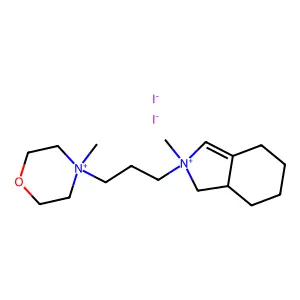 Isoindolinium, hexahydro-2-methyl-2-(3-(4-methyl-4-morpholinio)propyl)-, diiodide structure
